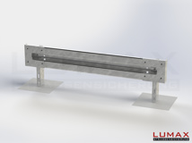LR-B-1-640-GL-202 - 2,02 m, LUMAX-Rail-Bausatz zum Betonieren, 1-holmig, LR-Kopfstücke