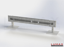 LR-B-1-640-GL-232 - 2,32 m, LUMAX-Rail-Bausatz zum Betonieren, 1-holmig, LR-Kopfstücke