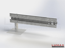 LR-B-1-640-E-120 - 1,20 m, LUMAX-Rail-Bausatz-Erweiterung zum Betonieren, 1-holmig