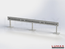 LR-B-1-960-GL-432 - 4,32 m, LUMAX-Rail-Bausatz zum Betonieren, 1-holmig, LR-Kopfstücke