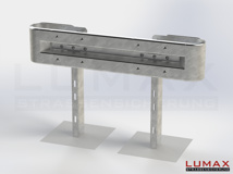 LR-B-1-960-GB-150 - 1,50 m, LUMAX-Rail-Bausatz zum Betonieren, 1-holmig, Kopfstücke Profil B