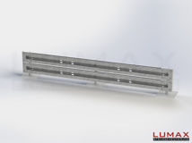 LR-B-2-755-GL-432 - 4,32 m, LUMAX-Rail-Bausatz zum Betonieren, 2-holmig, LR-Kopfstücke