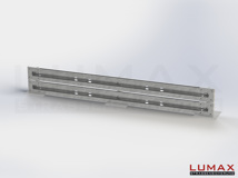 LR-B-2-640-GL-432 - 4,32 m, LUMAX-Rail-Bausatz zum Betonieren, 2-holmig, LR-Kopfstücke