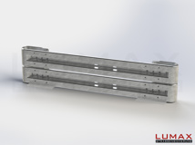 LR-B-2-640-GB-280 - 2,80 m, LUMAX-Rail-Bausatz zum Betonieren, 2-holmig, Kopfstücke Profil B