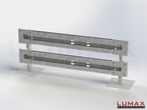 LR-B-2-960-GL-232 - 2,32 m, LUMAX-Rail-Bausatz zum Betonieren, 2-holmig, LR-Kopfstücke