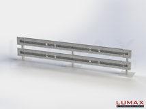 LR-B-2-960-GL-432 - 4,32 m, LUMAX-Rail-Bausatz zum Betonieren, 2-holmig, LR-Kopfstücke