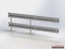 LR-B-2-1280-E-300 - 3,00 m, LUMAX-Rail-Bausatz-Erweiterung zum Betonieren, 2-holmig