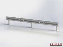 LR-R-1-755-GL-432 - 4,32 m, LUMAX-Rail-Bausatz zum Rammen, 1-holmig, LR-Kopfstücke