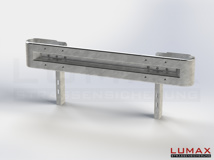LR-R-1-755-GB-200 - 2,00 m, LUMAX-Rail-Bausatz zum Rammen, 1-holmig, Kopfstücke Profil B