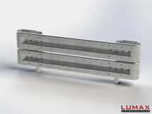 LR-R-2-755-GB-230 - 2,30 m, LUMAX-Rail-Bausatz zum Rammen, 2-holmig, Kopfstücke Profil B