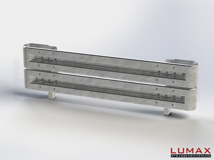 LR-R-2-755-GB-250 - 2,50 m, LUMAX-Rail-Bausatz zum Rammen, 2-holmig, Kopfstücke Profil B