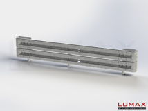 LR-R-2-755-GB-380 - 3,80 m, LUMAX-Rail-Bausatz zum Rammen, 2-holmig, Kopfstücke Profil B
