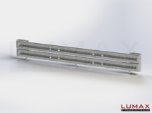 LR-R-2-755-GB-480 - 4,80 m, LUMAX-Rail-Bausatz zum Rammen, 2-holmig, Kopfstücke Profil B