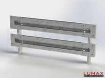 LR-R-2-960-GL-202 - 2,02 m, LUMAX-Rail-Bausatz zum Rammen, 2-holmig, LR-Kopfstücke