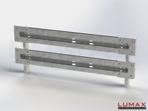 LR-R-2-960-GL-232 - 2,32 m, LUMAX-Rail-Bausatz zum Rammen, 2-holmig, LR-Kopfstücke