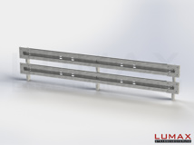 LR-R-2-960-GL-432 - 4,32 m, LUMAX-Rail-Bausatz zum Rammen, 2-holmig, LR-Kopfstücke