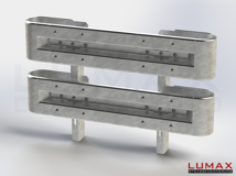 LR-R-2-960-GB-150 - 1,50 m, LUMAX-Rail-Bausatz zum Rammen, 2-holmig, Kopfstücke Profil B