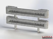LR-R-2-960-GB-180 - 1,80 m, LUMAX-Rail-Bausatz zum Rammen, 2-holmig, Kopfstücke Profil B