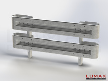 LR-R-2-960-GB-200 - 2,00 m, LUMAX-Rail-Bausatz zum Rammen, 2-holmig, Kopfstücke Profil B