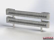 LR-R-2-960-GB-230 - 2,30 m, LUMAX-Rail-Bausatz zum Rammen, 2-holmig, Kopfstücke Profil B