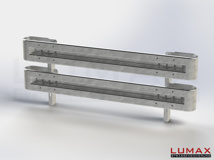 LR-R-2-960-GB-250 - 2,50 m, LUMAX-Rail-Bausatz zum Rammen, 2-holmig, Kopfstücke Profil B