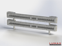 LR-R-2-960-GB-280 - 2,80 m, LUMAX-Rail-Bausatz zum Rammen, 2-holmig, Kopfstücke Profil B