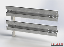 LR-R-2-960-E-120 - 1,20 m, LUMAX-Rail-Bausatz-Erweiterung zum Rammen, 2-holmig