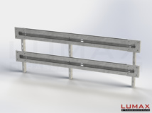 LR-R-2-1280-GL-332 - 3,32 m, LUMAX-Rail-Bausatz zum Rammen, 2-holmig, LR-Kopfstücke