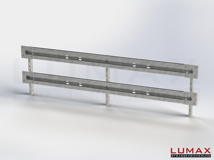 LR-R-2-1280-GL-432 - 4,32 m, LUMAX-Rail-Bausatz zum Rammen, 2-holmig, LR-Kopfstücke