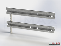 LR-R-2-1280-E-200 - 2,00 m, LUMAX-Rail-Bausatz-Erweiterung zum Rammen, 2-holmig