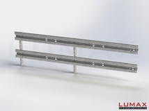 LR-R-2-1280-E-400 - 4,00 m, LUMAX-Rail-Bausatz-Erweiterung zum Rammen, 2-holmig
