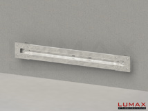 LR-WC-1-310-GL-232 - 2,32 m, LUMAX-Rail-Bausatz für Wandmontage (C125), 1-holmig, LR-Kopfstücke