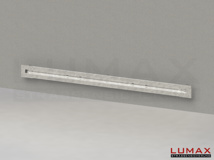 LR-WC-1-310-GL-432 - 4,32 m, LUMAX-Rail-Bausatz für Wandmontage (C125), 1-holmig, LR-Kopfstücke