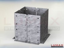 LP-AB-2-670-SE-64 - 0,64 x 0,64 m, LUMAX-Protect 670 AB-Säulenschutz-Bausatz zum Dübeln, 2-holmig