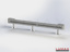 LR-D-1-640-GB-380 - 3,80 m, LUMAX-Rail-Bausatz zum Dübeln auf Beton, 1-holmig, Kopfstücke Profil B