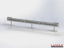 LR-B-1-755-GB-480 - 4,80 m, LUMAX-Rail-Bausatz zum Betonieren, 1-holmig, Kopfstücke Profil B