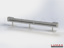 LR-B-1-640-GB-380 - 3,80 m, LUMAX-Rail-Bausatz zum Betonieren, 1-holmig, Kopfstücke Profil B